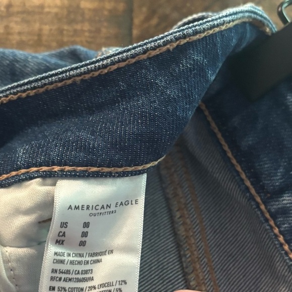 American Eagle Outfitters Blue Jean Shorts Distressed Frayed Hem - Picture 7 of 10